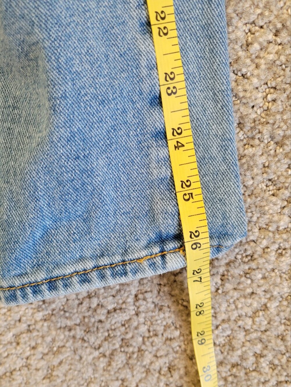 PacSun High Rise Straight Leg Jeans Light Wash Cotton Denim 26 Small - Picture 6 of 12